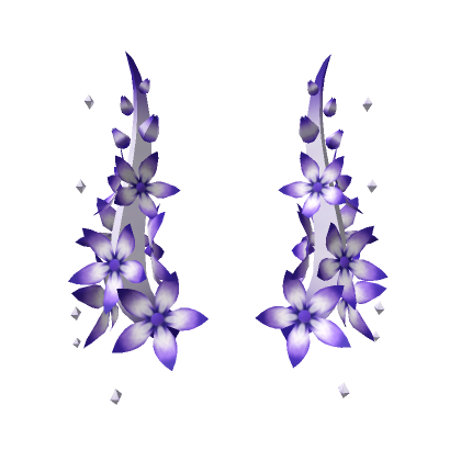 Roblox Item Floral Horns - Purple
