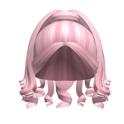 Roblox Item Voluminous Curly Prom Ponytail in Pink