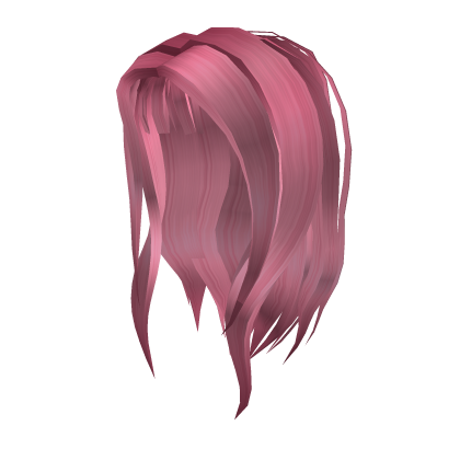 Roblox Item Pink long hair w/ thin bangs