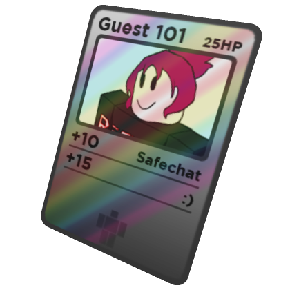 Roblox Item Shiny Guest 101 Trading Card