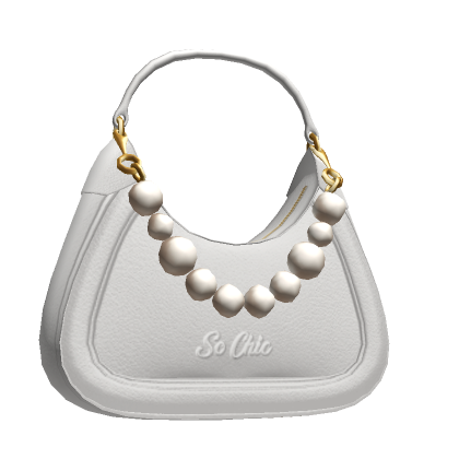 Beaded Handle Hobo Bag in White Roblox Item Rolimon s