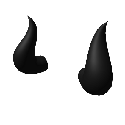 Roblox Item Skin Colored Horns (Black)