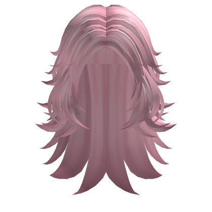 Fluffy Layered Wolfcut (Pink) | Roblox Item - Rolimon's