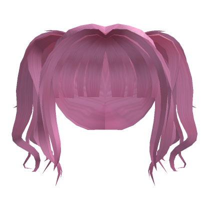 Roblox Item Wavy Pigtails in Pink