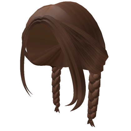 Roblox Item Preppy braids in brown 