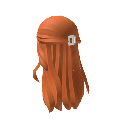 Roblox Item Y2k Aesthetic Clipped Flowy Spring Hair  In Ginger