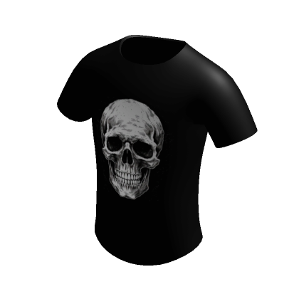 Free Roblox T-shirt white n' black skull tee 💣☠️