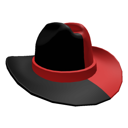 🍬 Half Black Red Cowboy Hat 🍬 Roblox Item Rolimon #39 s