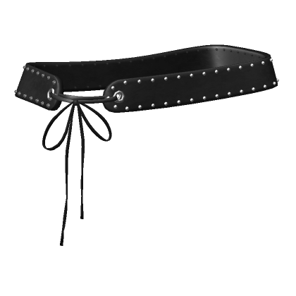 1.0] Y2K Studded Black Leather Belt - Roblox