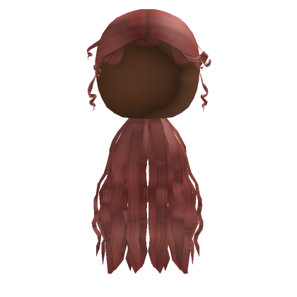 Roblox Item Sleek Curly Ponytail In Rose Gold