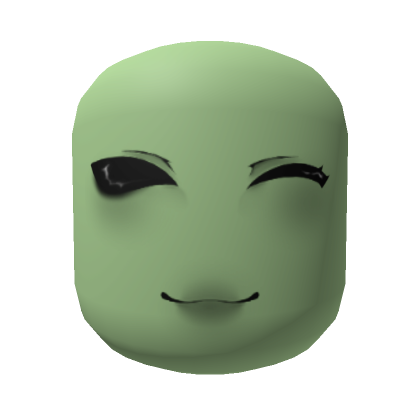 Roblox Item Blinking Alien Face - Light Green