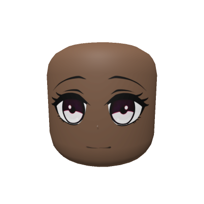 Roblox Item Cute Anime Head - Red Eyes Face Mask Brown