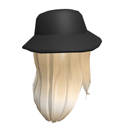 Roblox Item Black Trendy Hat / Blonde Hair