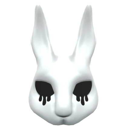 Glowing Crying White Bunny Mask | Roblox Item - Rolimon's