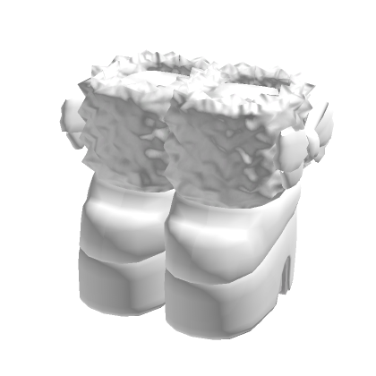 White fuzzy platform boots on sale