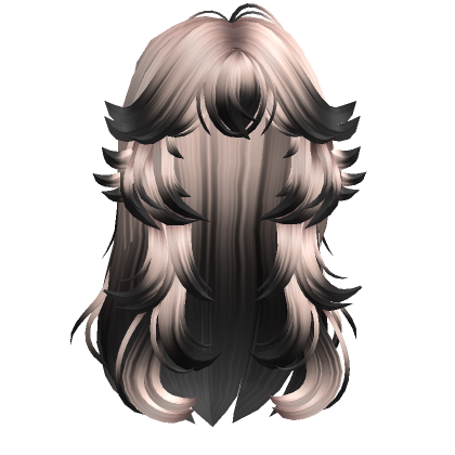 Anime Wolfcut Layered Messy Hair Blonde to Black's Code & Price - RblxTrade