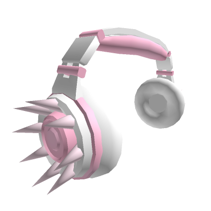 Pink White Spikey Headphones Roblox