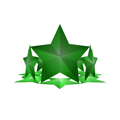 Green Triangular Star Crown