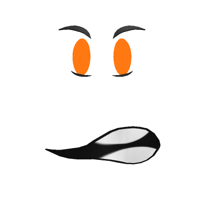 Roblox Item Maniacal Madness Face - Orange (Glows)