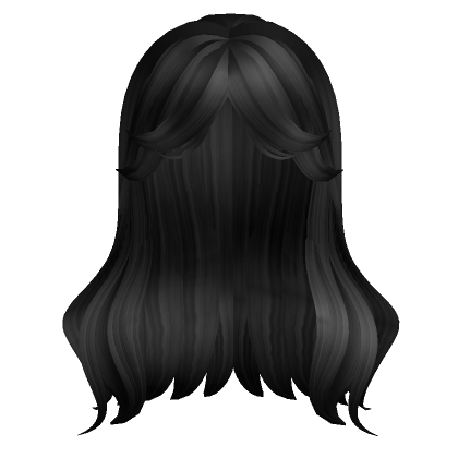 Roblox Item Fashionable Long Wavy Hair in Black
