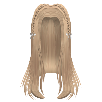 Blonde Straight Hair with Braid Tiara, Roblox Wiki