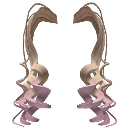 Curly Twirl Pigtail Extensions in Black's Code & Price - RblxTrade