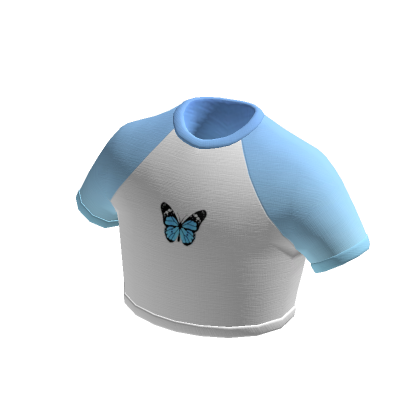 🦋 Butterfly Crop top Shirt - Blue | Roblox Item - Rolimon's