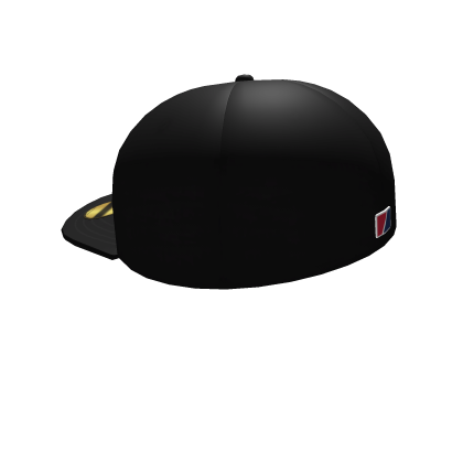 Black Angled Backwards Fitted Cap