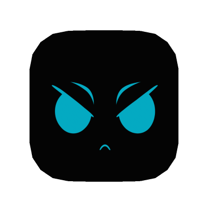 Roblox Item Cartoon Angry Face Void Imp | Black and Blue