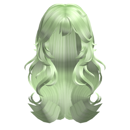 Cute Grunge Layered wolf hair green | Roblox Item - Rolimon's
