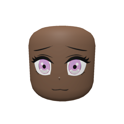 Roblox Item Kind Anime Head - Pink Eyes Face Mask Brown
