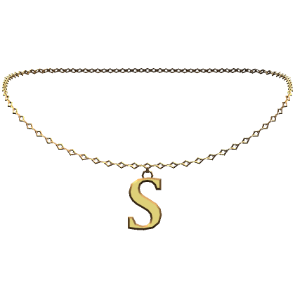 S: Initial Necklace (Gold) - Roblox