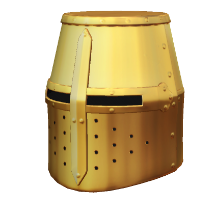 Roblox Item Golden Crusader Great Helm