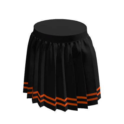 Orange Striped Black Pleated Skirt s Code Price RblxTrade