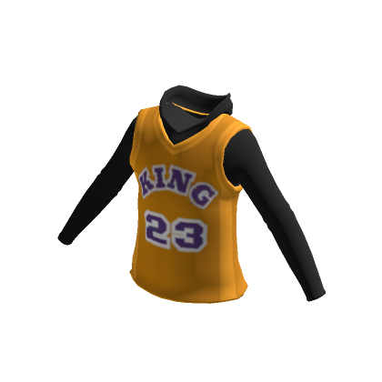 Yellow and Black King Slim Fit Basketball Jersey | Roblox Item - Rolimon's
