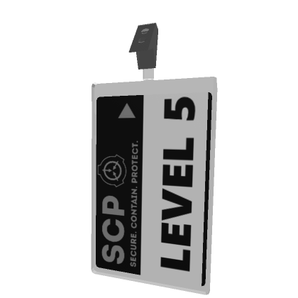 Roblox Item LEVEL 5 scp card