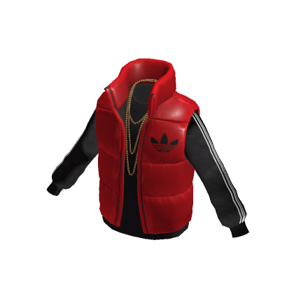 Red adidas hoodie roblox best sale