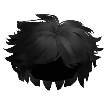 Black Messy Anime Boy Hair | Roblox Item - Rolimon's