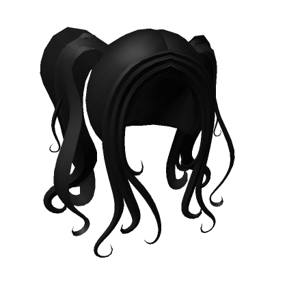 Black Curly Pigtail Hair | Roblox Item - Rolimon's