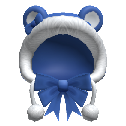Roblox Item Cozy Blue Bear Bowtie Hood