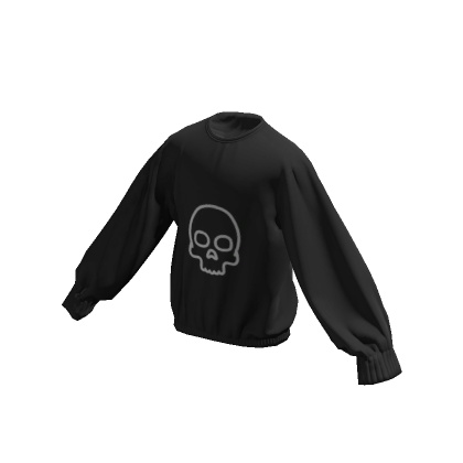 Roblox Item Black Outlined Skull Sweater