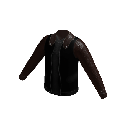 DRESSX Brown Leather Jacket with T-shirt | Roblox Item - Rolimon's