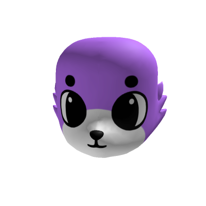 Roblox Item Cute Fox Head (Purple)