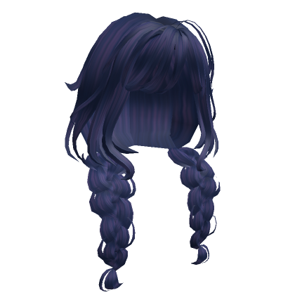 Messy Layered Anime Bed Head Hair (Navy Blue) - Roblox
