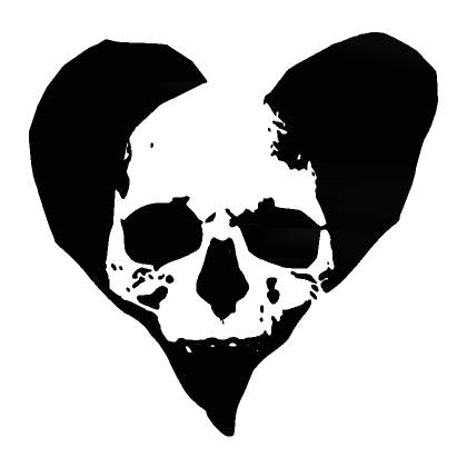 Roblox Item Heart Skull Face Sticker
