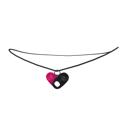 Roblox Item Pop Tab Heart Necklace 1.0 - Pink & Black