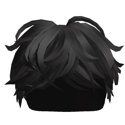 Fluffy Messy Black Grey Hair's Code & Price - RblxTrade