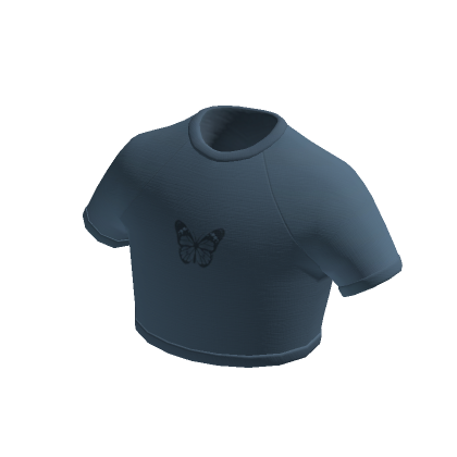 ðŸ¦‹ Butterfly Crop Top Shirt - Marine Blue'S Code & Price - Rblxtrade
