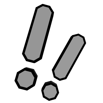 Anime !! Exclamation Marks on Face - Black & White's Code & Price