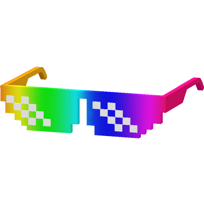 Roblox Item rainbow pixel meme sunglasses